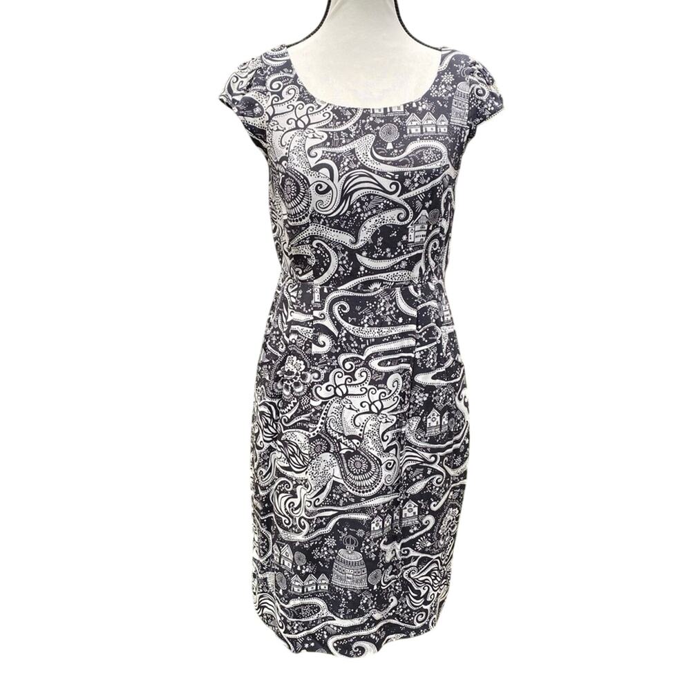 Anthropologie Moulinette Soeurs Vetements Womens Village Print Mini Dress Size 2